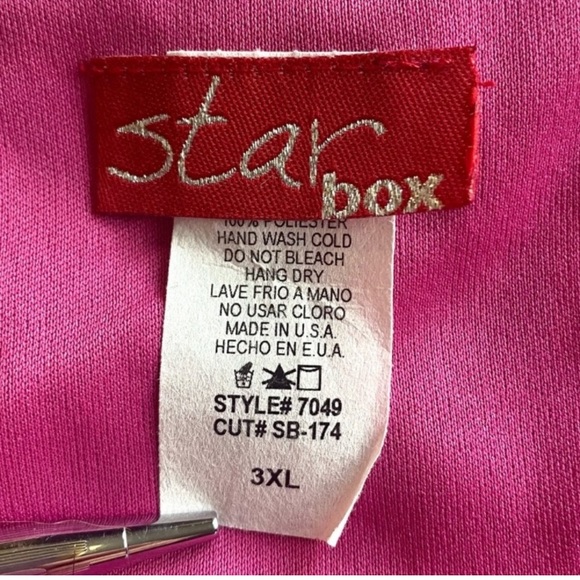 Vintage 90s Pink Chiffon One Shoulder Dress Prom Rosette Ruched Knee Length 3X - Picture 11 of 11